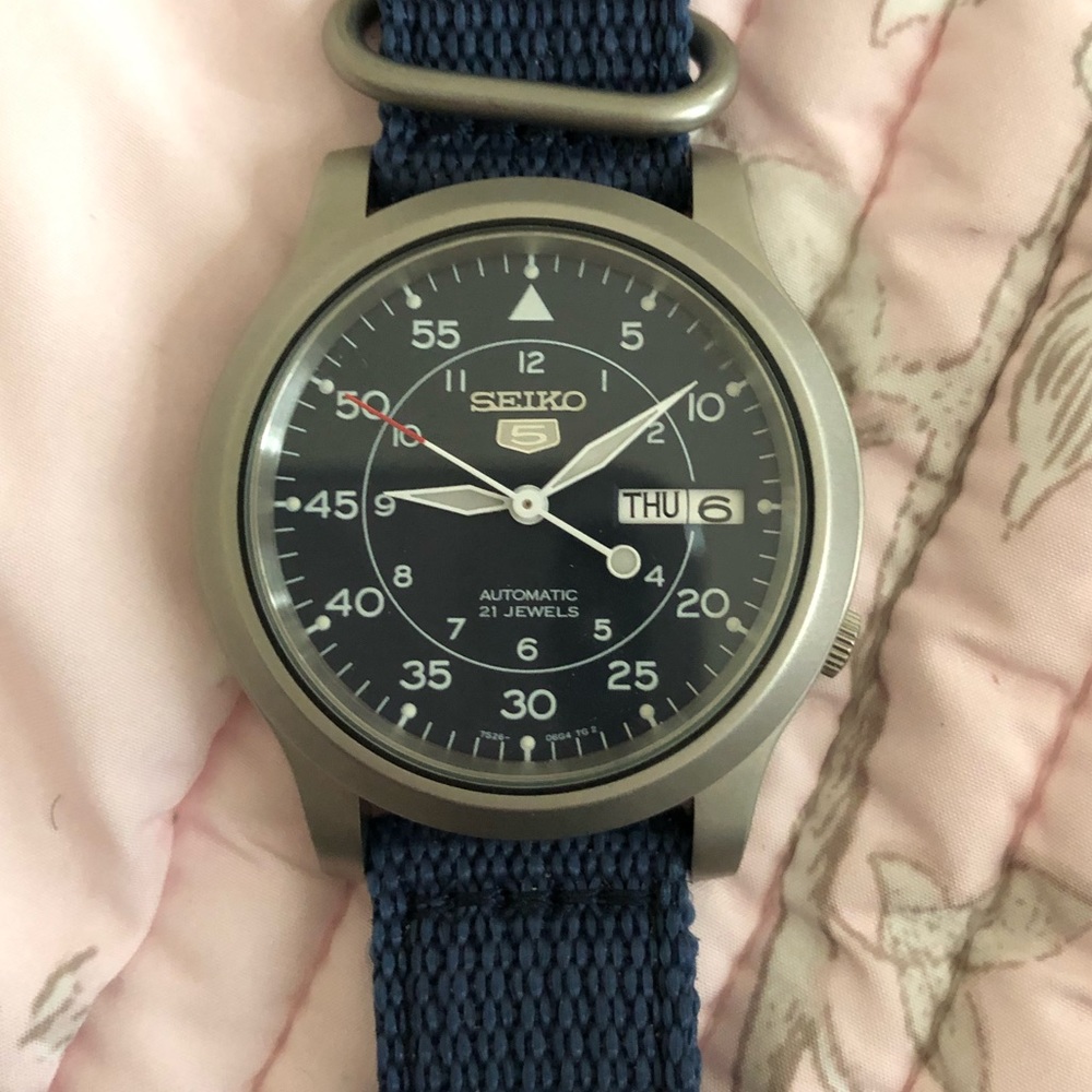 Men’s Seiko Blue Strap Automatic Watch